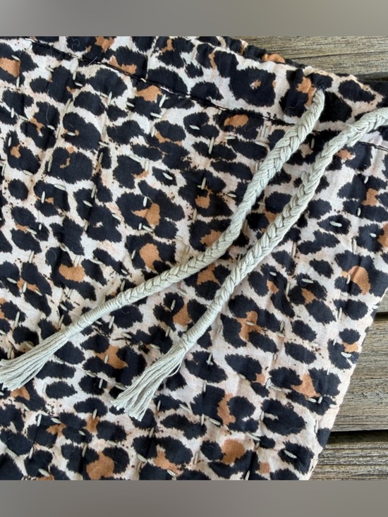 Johnny Was Quilted Single-Strap Duffle Sling Boho Travel Bag Leopard Butterfly main image 8